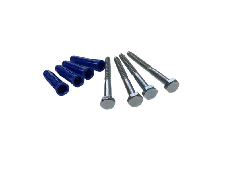 Set (4 ks) šroubů M8x100 s hmoždinkami.